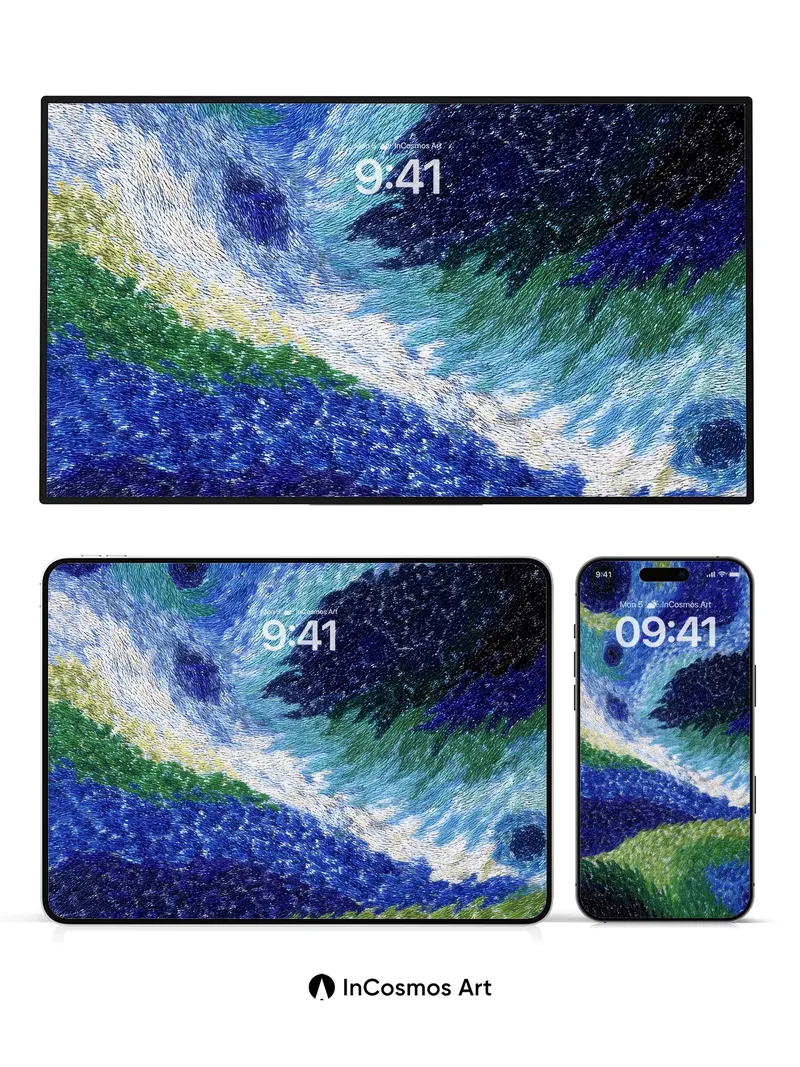 Whirlwind Sky Wallpaper with Starlit Threads