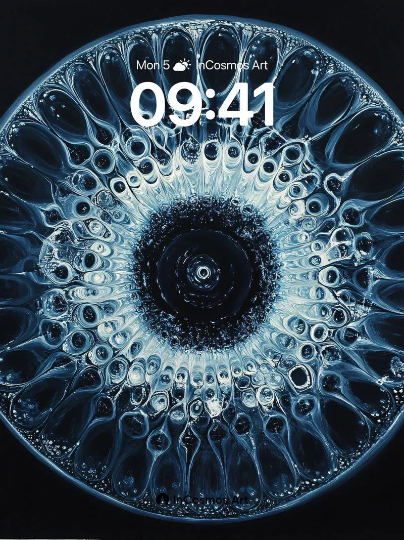 Cosmic Eye Wallpaper with Bioluminescent Veins