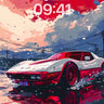 Crimson Mirage Wallpaper with Liquid Reflections wallpaper for iPhone, iPad & Mac