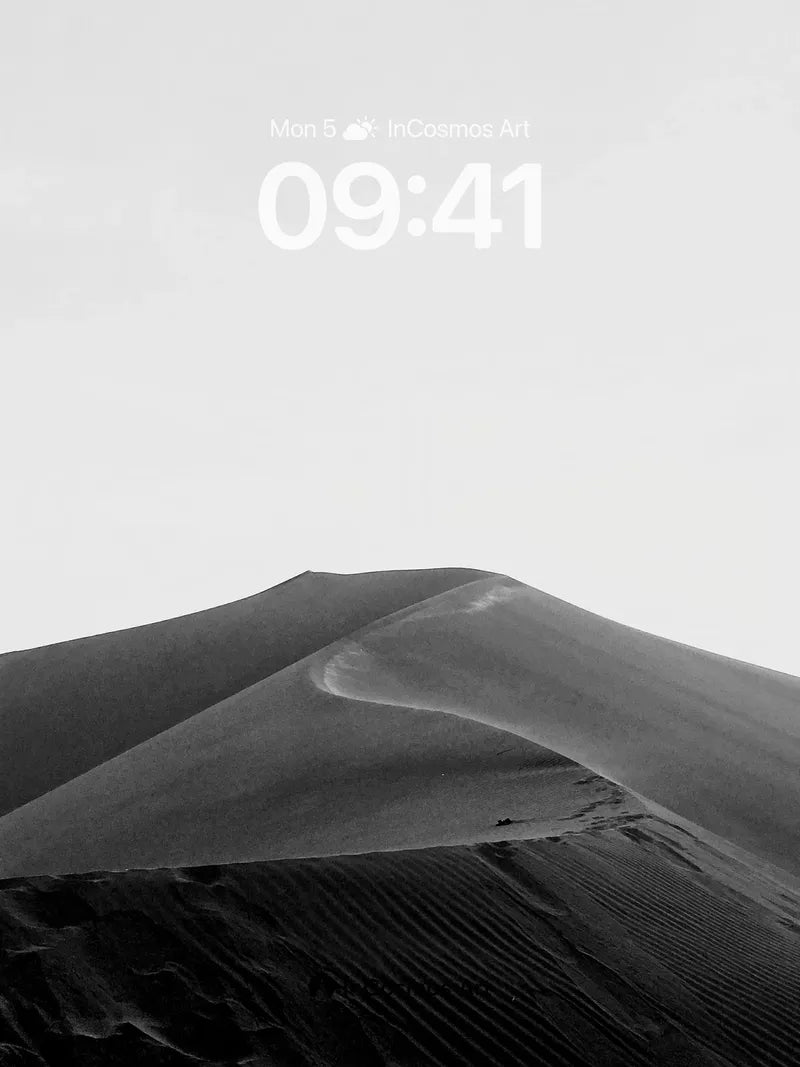 Silent Dune Wallpaper with Shadowed Ridges