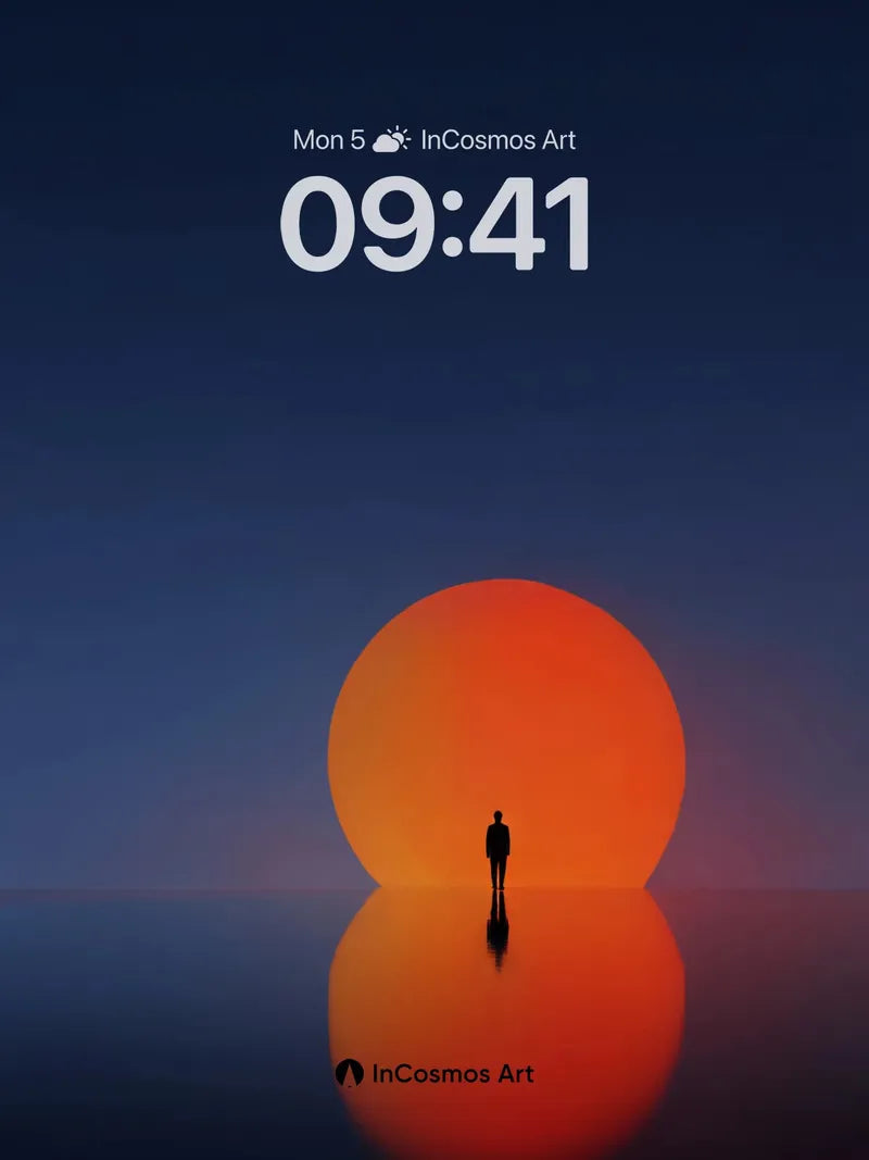 Silhouette Solitude Wallpaper with Cosmic Horizon