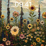 Sunlit Mosaic Wallpaper with Floral Whispers wallpaper for iPhone, iPad & Mac