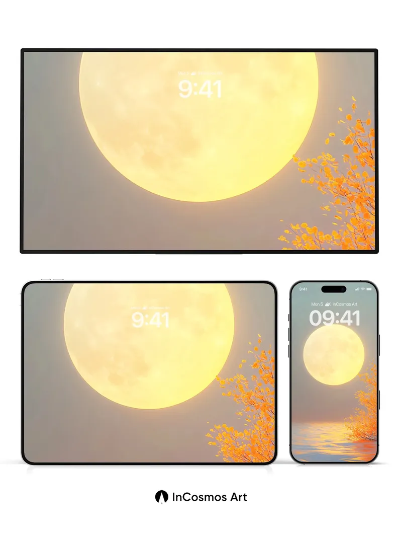 Golden Solace Wallpaper with Autumn Whispers