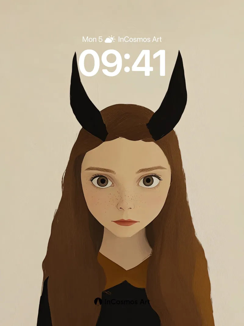 Whispering Horns Wallpaper with Velvet Depth