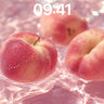 Luminous Peach Wallpaper with Iridescent Water wallpaper for iPhone, iPad & Mac