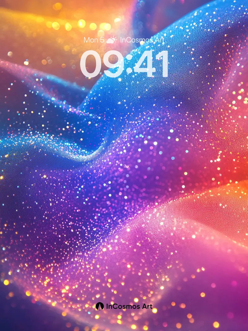 Luminous Veil Wallpaper with Cosmic Dust