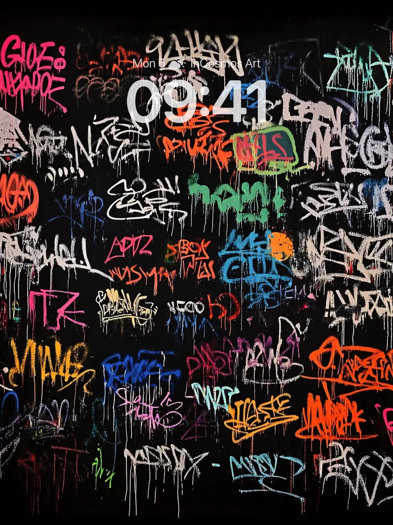 Neon Drip Graffiti Wallpaper with Urban Pulse