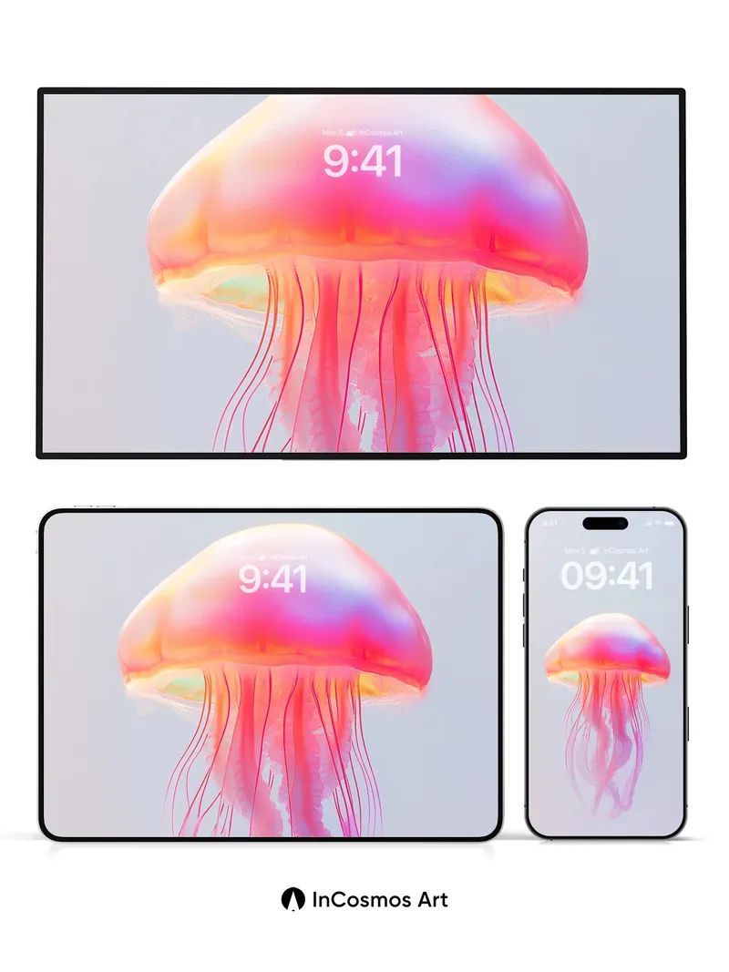 Luminous Drift Wallpaper with Ethereal Tendrils