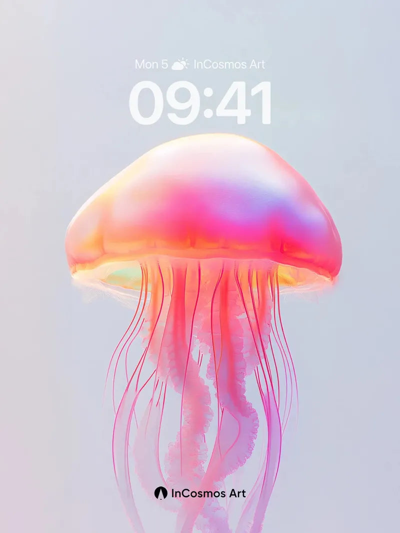 Luminous Drift Wallpaper with Ethereal Tendrils