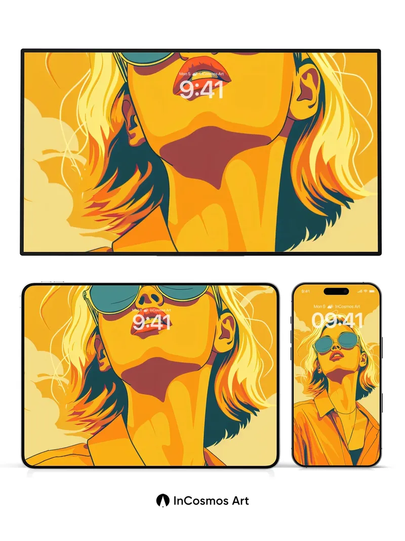 Golden Hour Portrait Wallpaper with Sun-Kissed Shadows