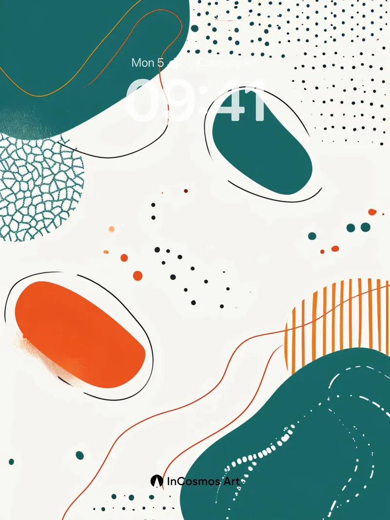 Whimsical Drift Wallpaper with Organic Shapes