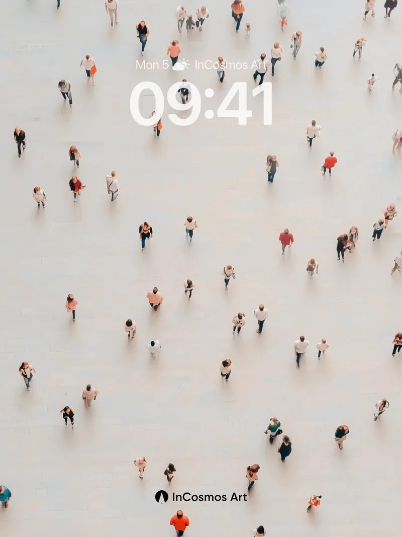 Floating Human Canvas Wallpaper with Soft Light