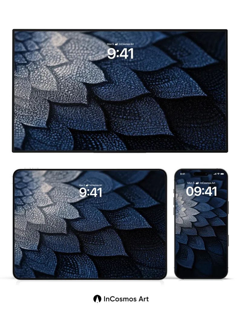 Midnight Feather Wallpaper with Whispering Light