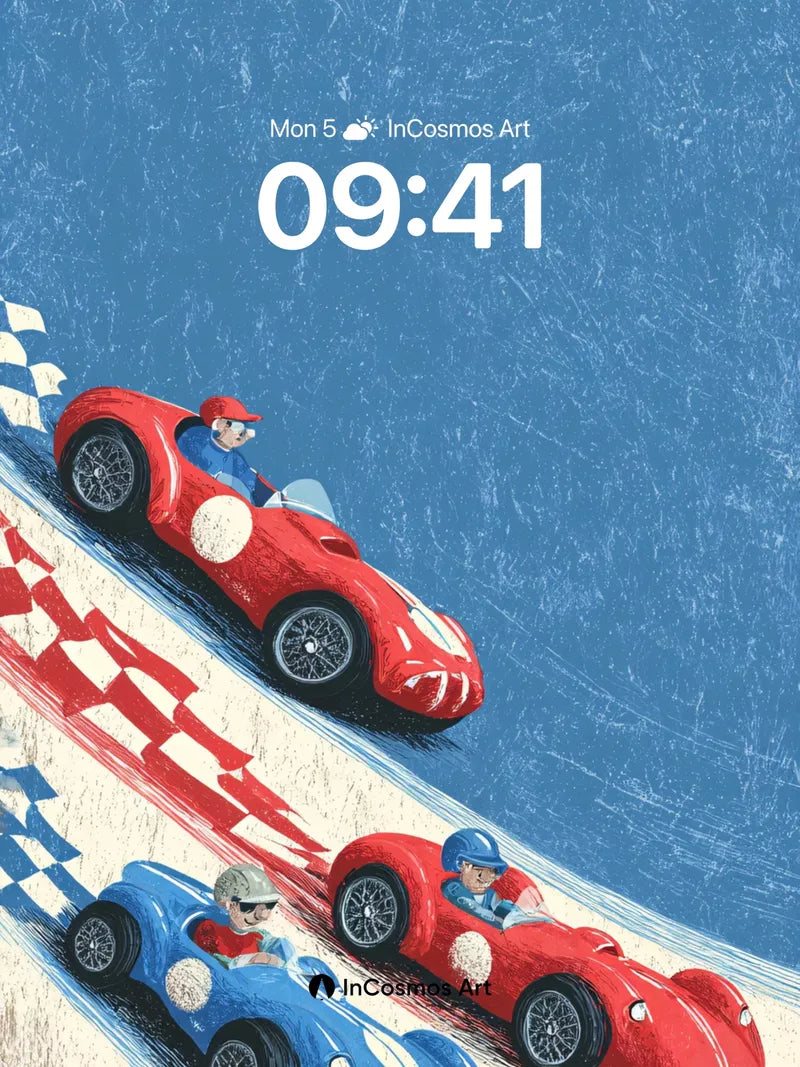 Racing Echo Wallpaper with Checkered Velocity