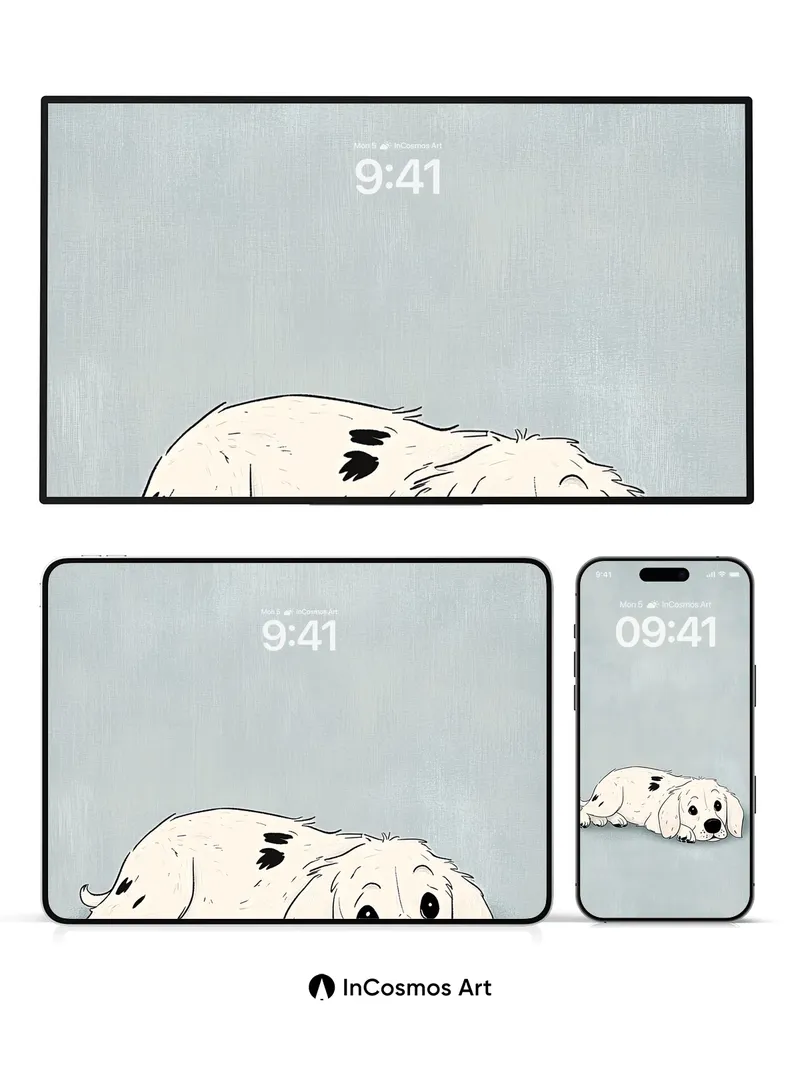 Whispering Pup Wallpaper with Soft Spots