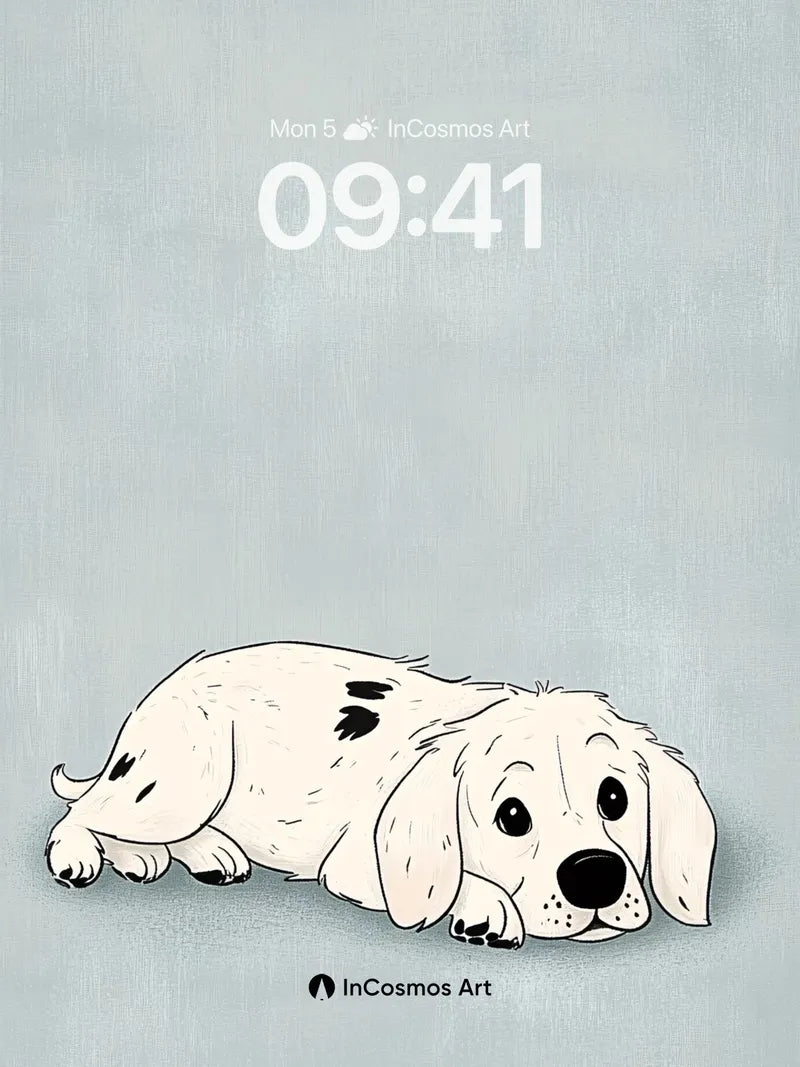 Whispering Pup Wallpaper with Soft Spots