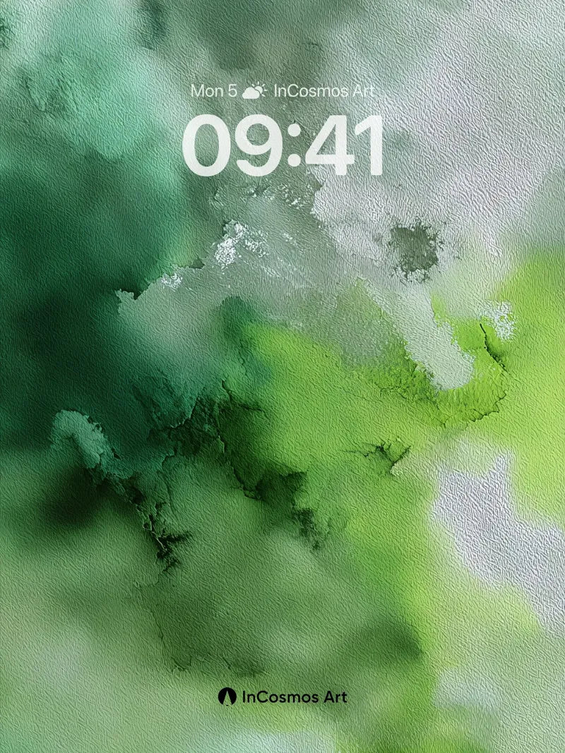 Whispering Moss Wallpaper with Ethereal Veils