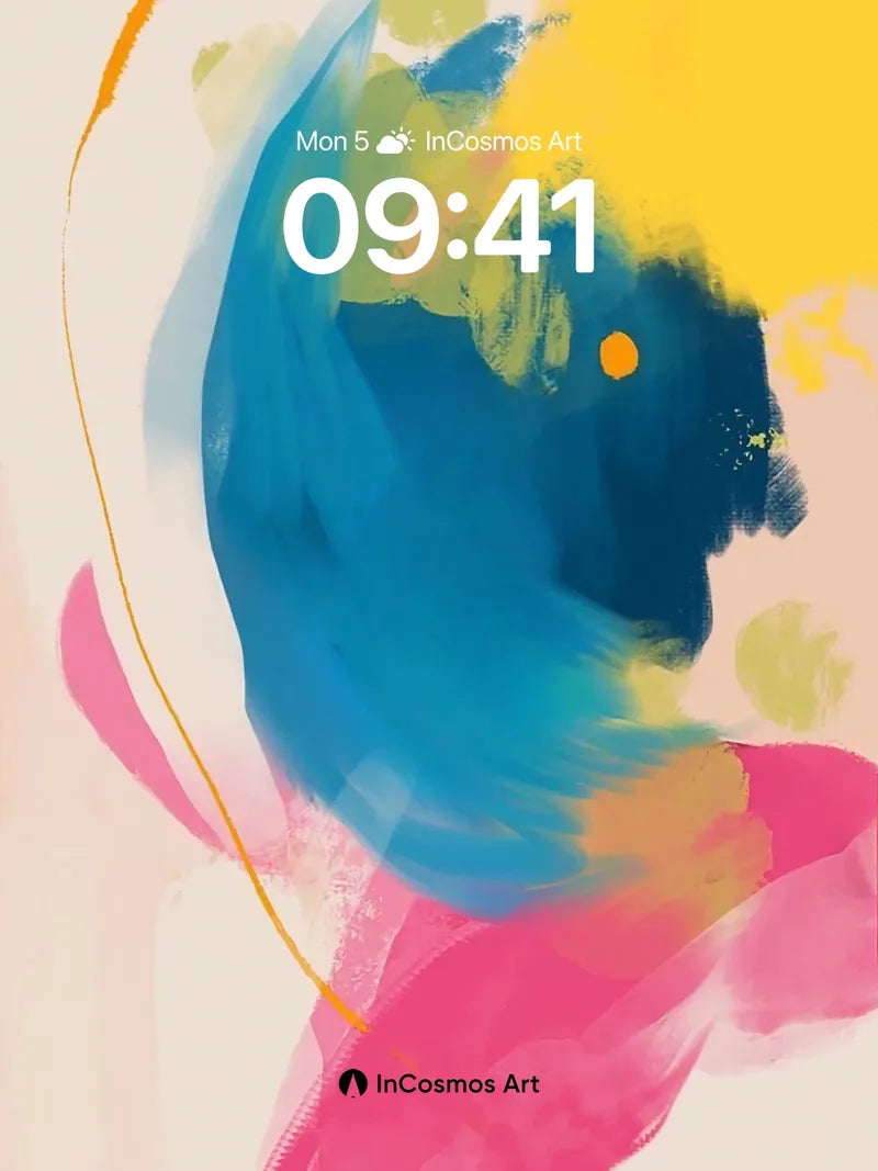 Whispering Color Fields Wallpaper with Golden Veins