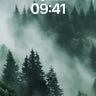 Whispering Pine Wallpaper with Mist Veils wallpaper for iPhone, iPad & Mac