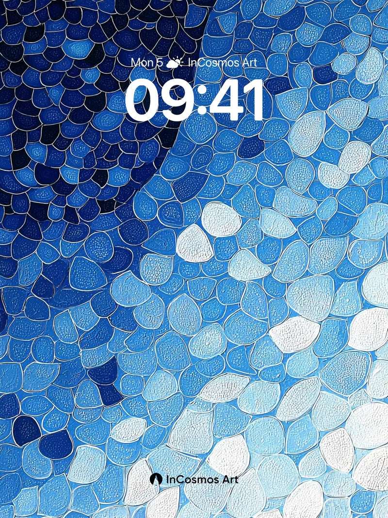 Sapphire Scale Wallpaper with Oceanic Gradient