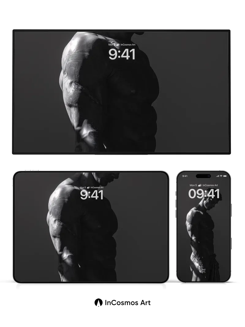 Shadowed Contour Wallpaper with Sculpted Light