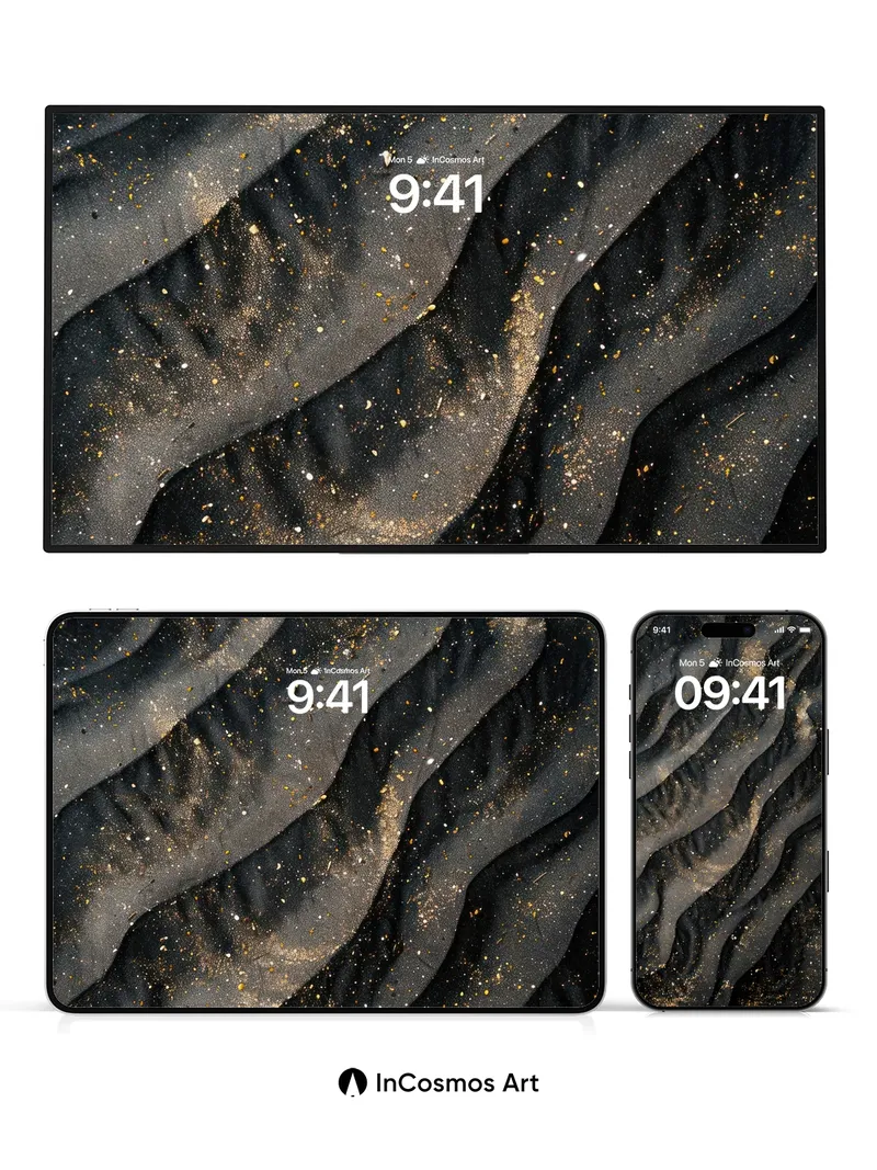 Velvet Dunes Wallpaper with Golden Dust