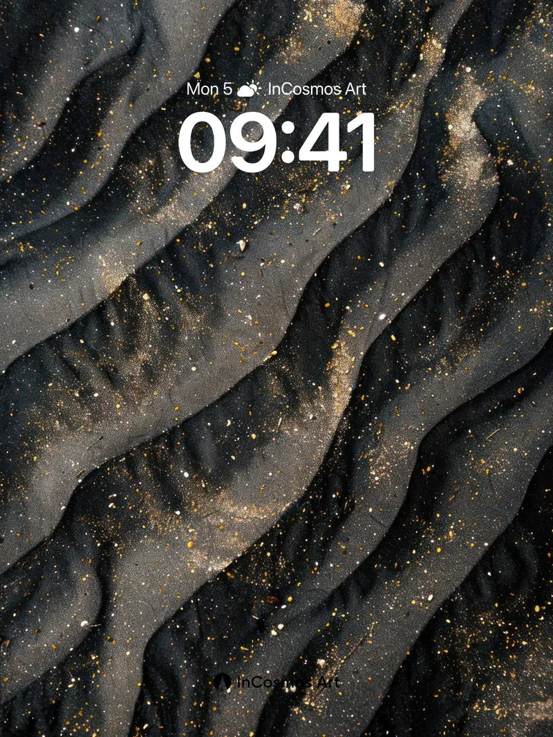 Velvet Dunes Wallpaper with Golden Dust