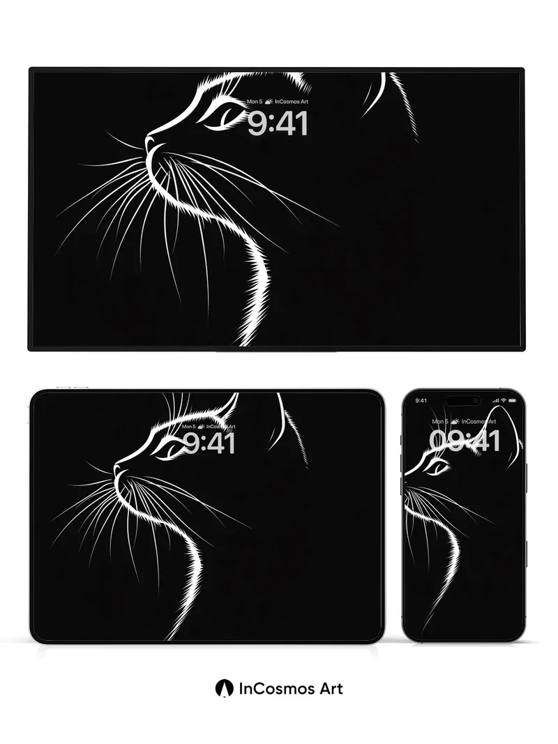 Silent Shadow Wallpaper with Whispering Lines