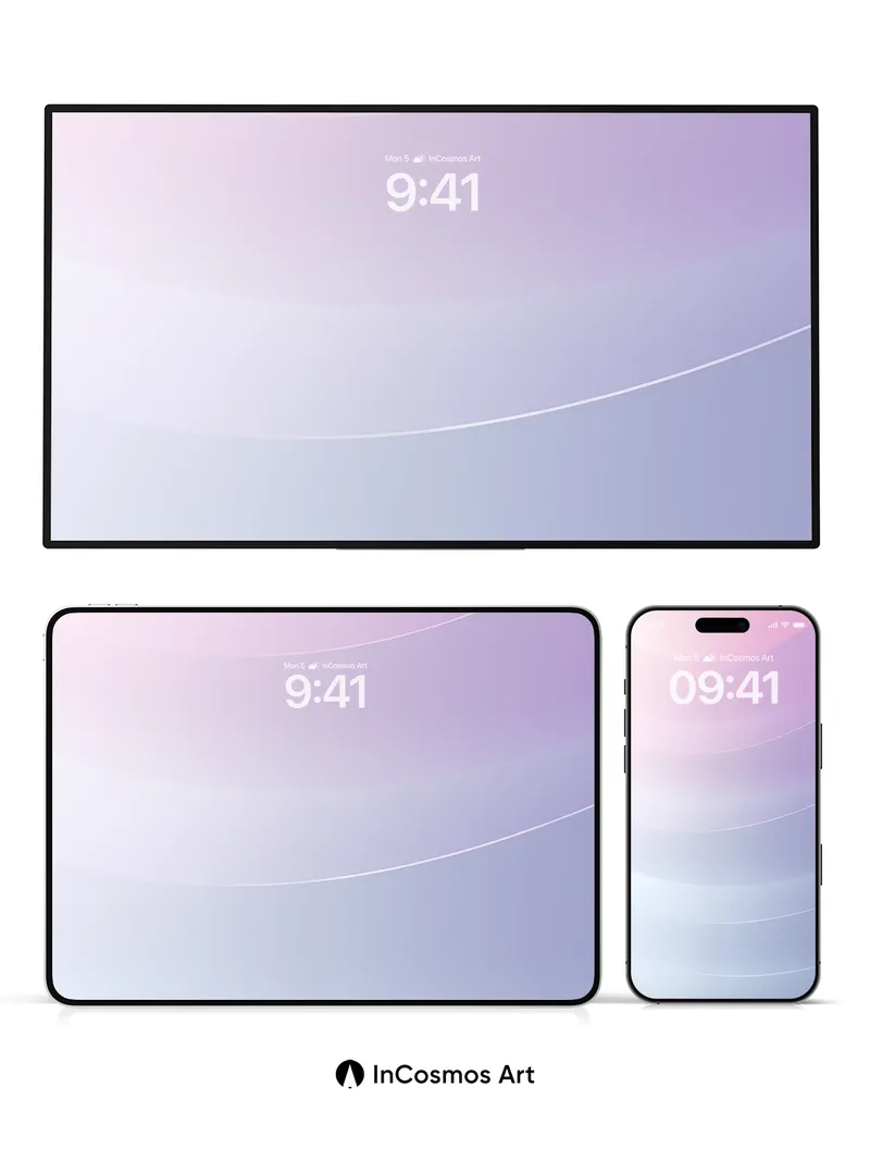 Serene Gradient Wallpaper with Ethereal Lines
