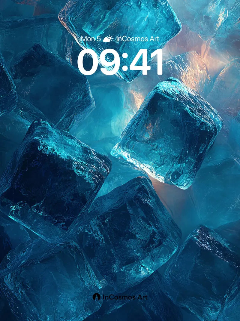 Frozen Abyss Wallpaper with Crystalline Depth