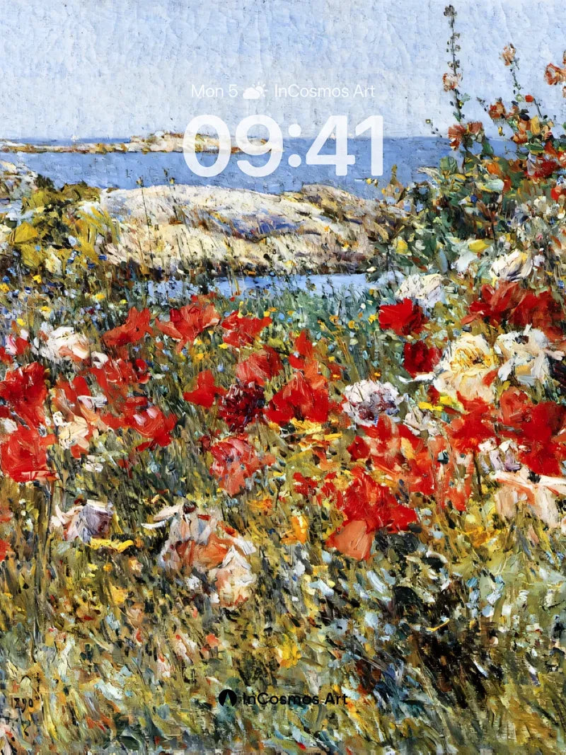 Sunlit Bloom Wallpaper with Coastal Hush