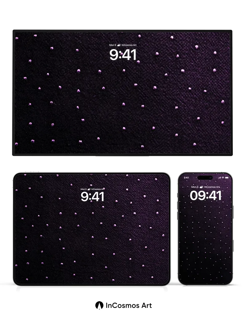 Velvet Night Wallpaper with Starlight Dots