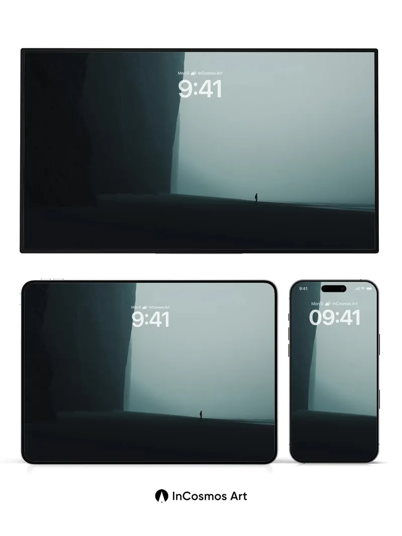 Solitary Echo Wallpaper with Monolithic Silence