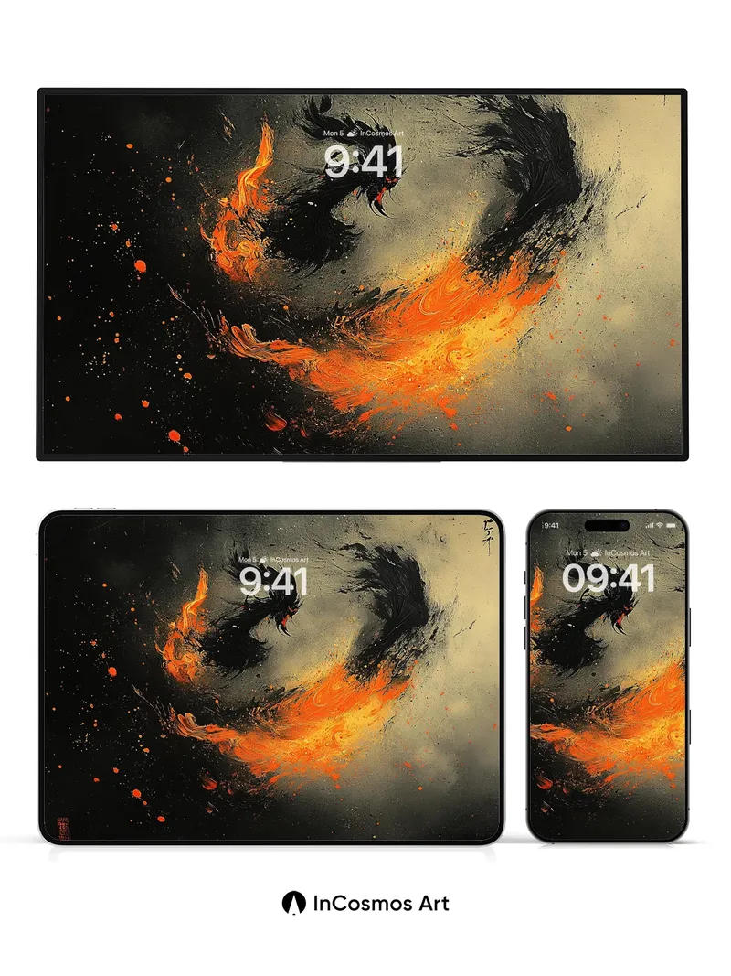 Infernal Dragon Wallpaper with Ashen Breath