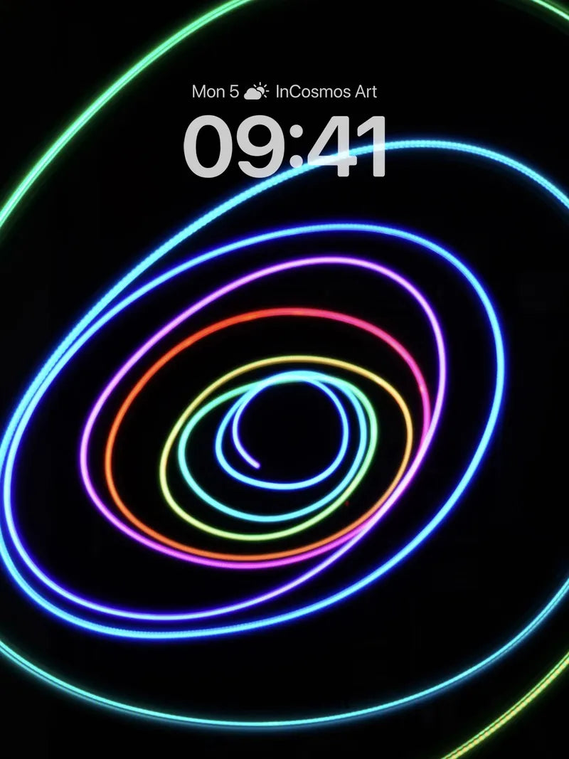 Neon Spiral Wallpaper with Electric Breath