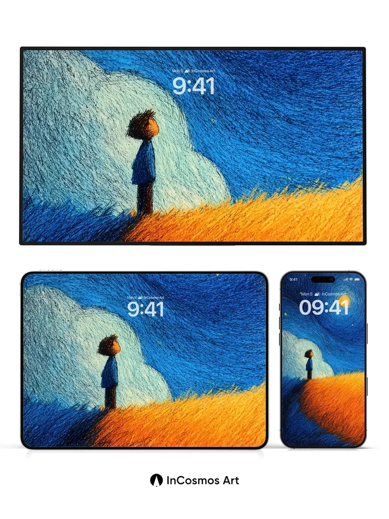 Starry Gaze Wallpaper with Whirlwind Sky