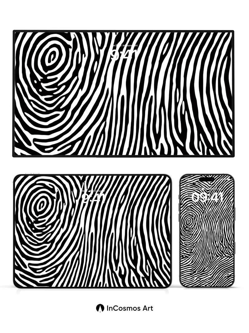 Whirlpool Ink Wallpaper with Spiral Core