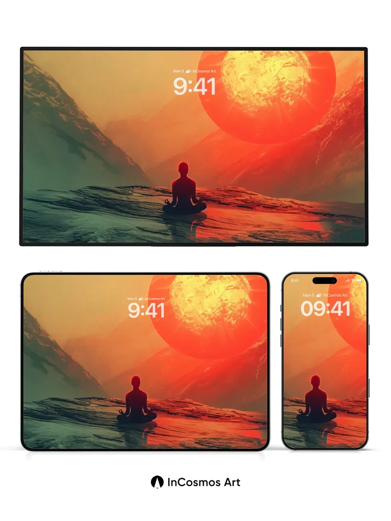 Serene Eclipse Wallpaper with Cosmic Stillness