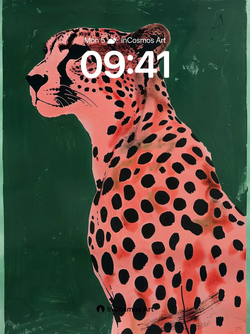 Crimson Cheetah Wallpaper with Velvet Shadows