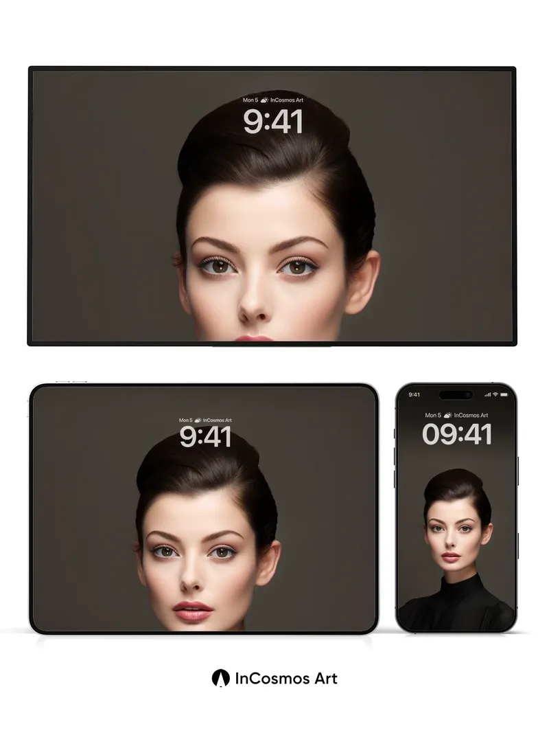 Ethereal Stillness Wallpaper with Sculpted Light