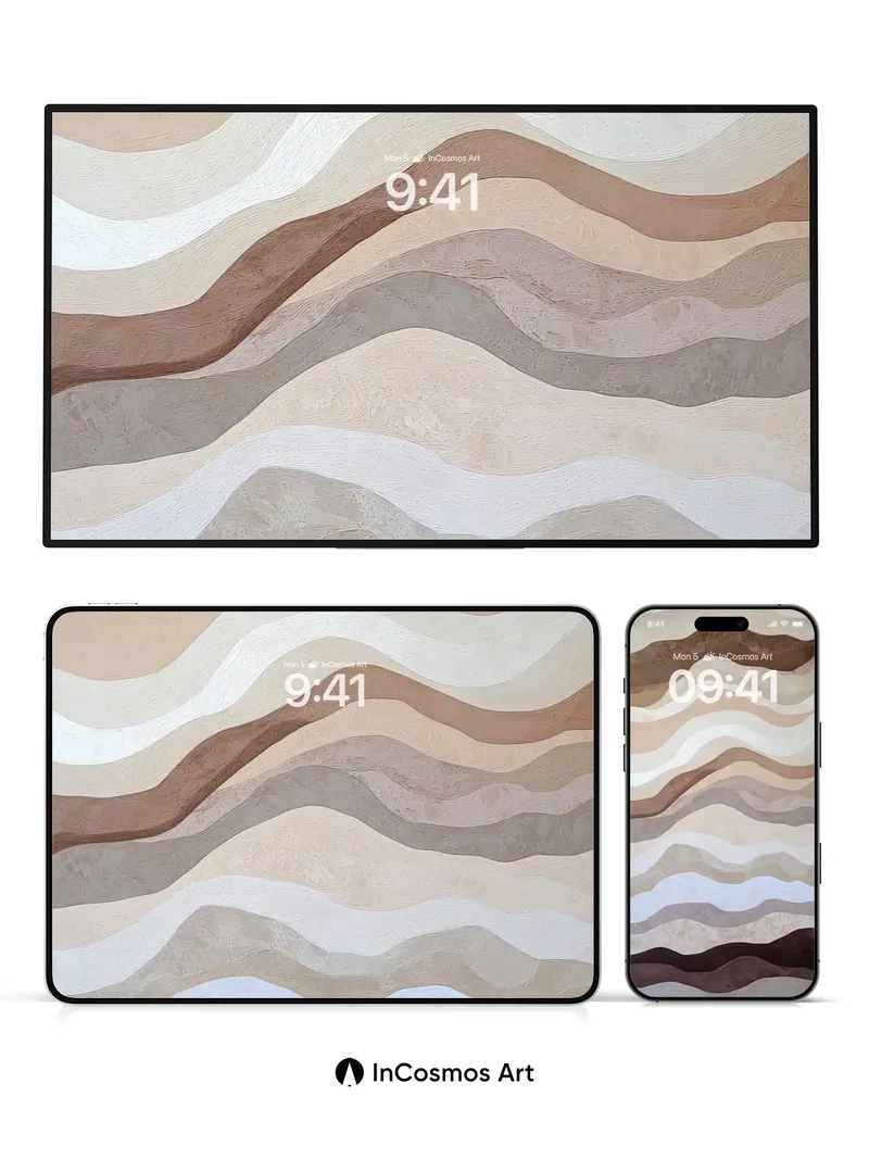 Earthy Pulse Wallpaper with Sedimentary Rhythms