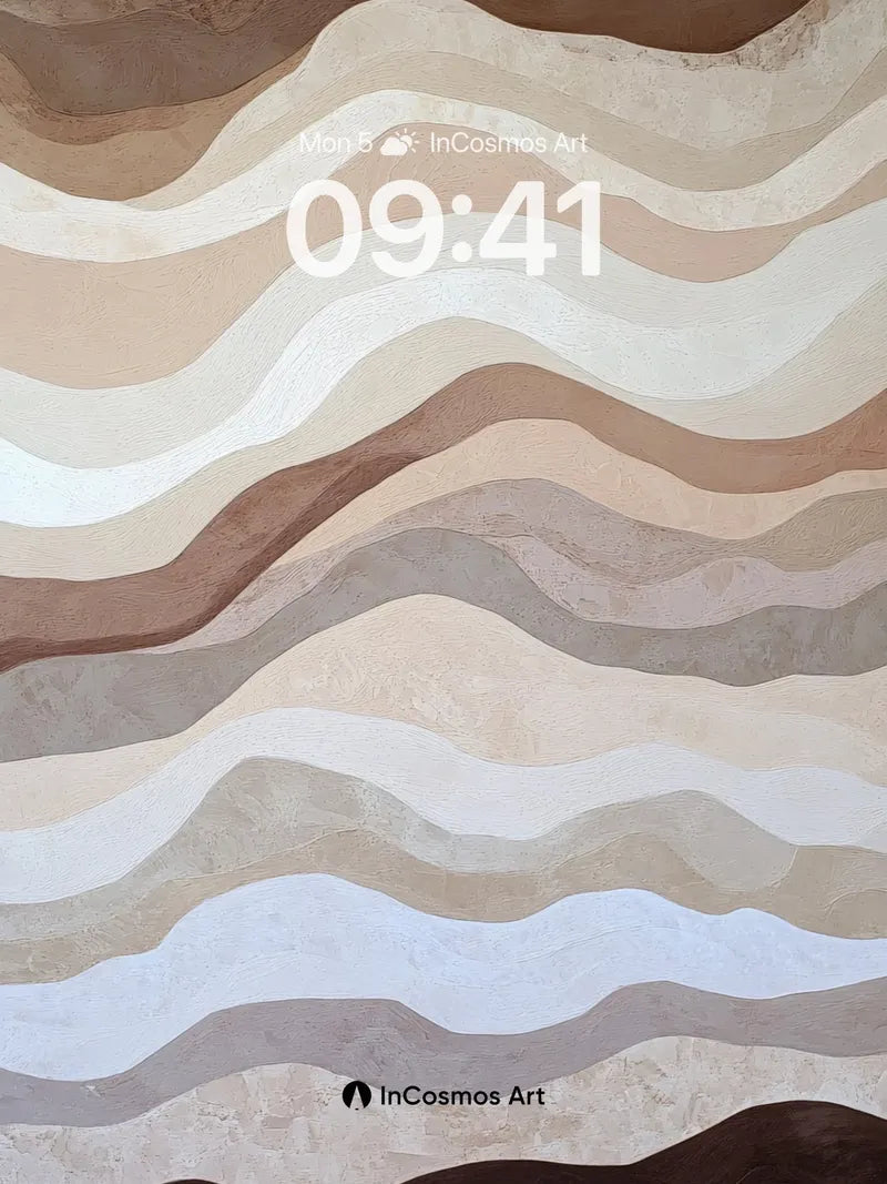 Earthy Pulse Wallpaper with Sedimentary Rhythms