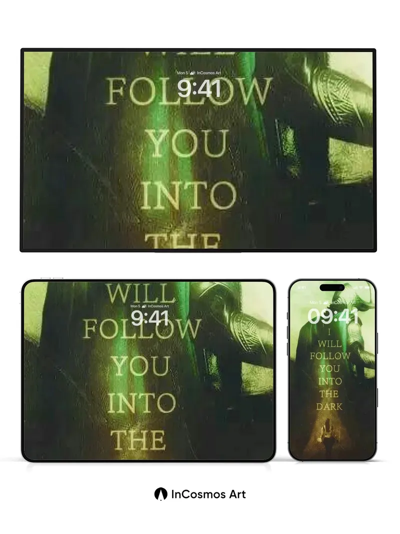 Ethereal Shadow Wallpaper with Luminescent Path