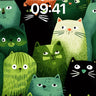 Whimsical Forest Cat Wallpaper with Playful Eyes wallpaper for iPhone, iPad & Mac