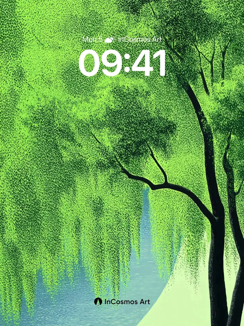 Whispering Canopy Wallpaper with Dappled Light wallpaper for iPhone, iPad & Mac