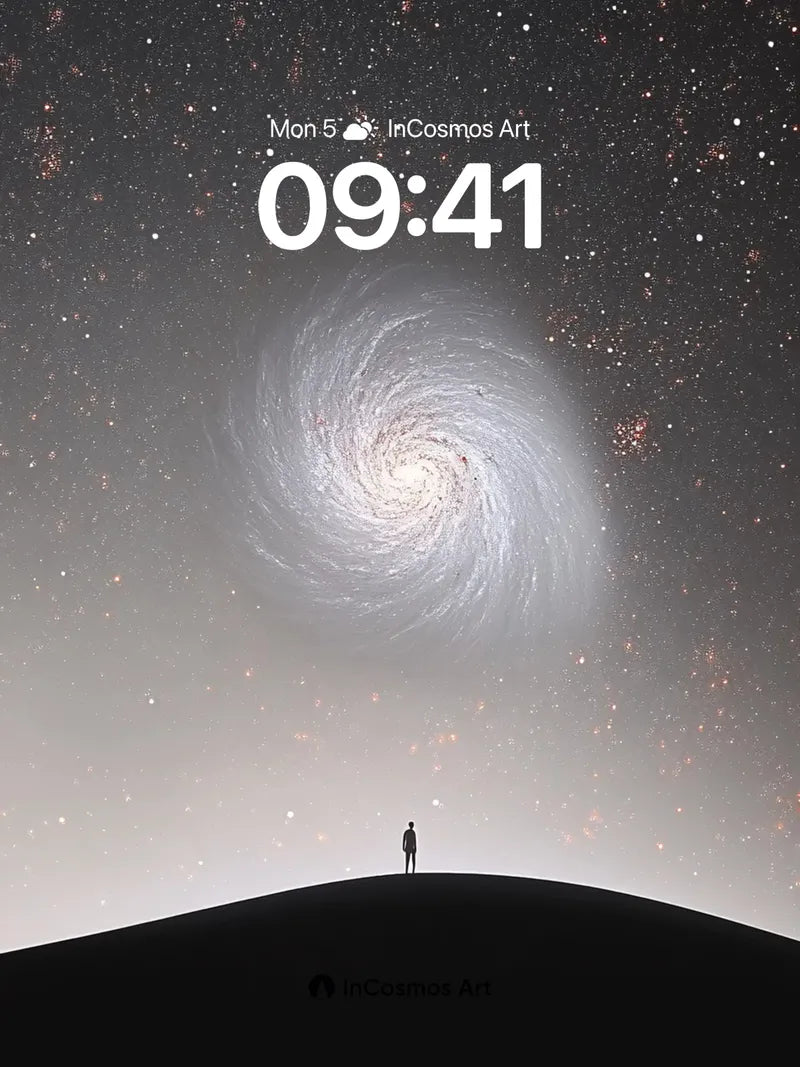 Cosmic Solitude Wallpaper with Spiral Galaxy