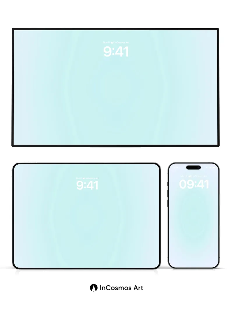 Serene Gradient Wallpaper with Ethereal Hues