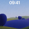 Serenity Sphere Wallpaper with Floating Blue Blooms wallpaper for iPhone, iPad & Mac