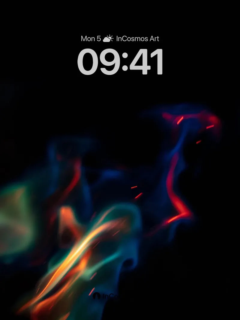 Neon Veil Wallpaper with Cosmic Sparks