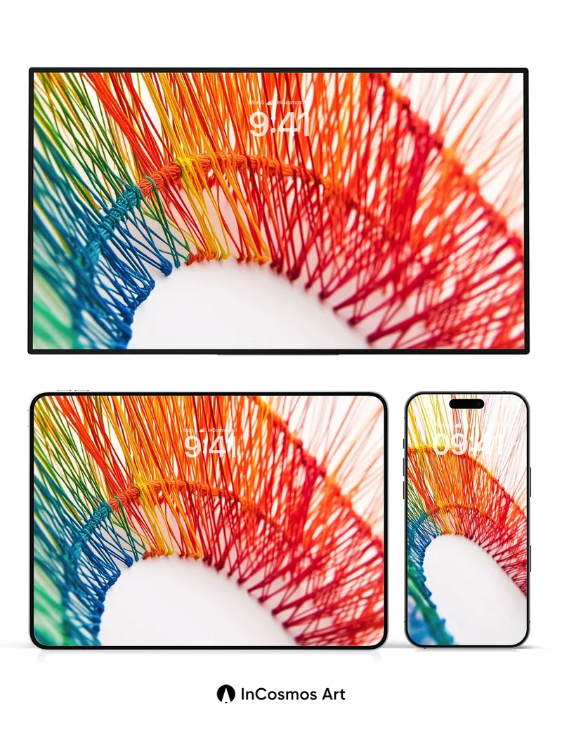 Rainbow Thread Wallpaper with Living Color